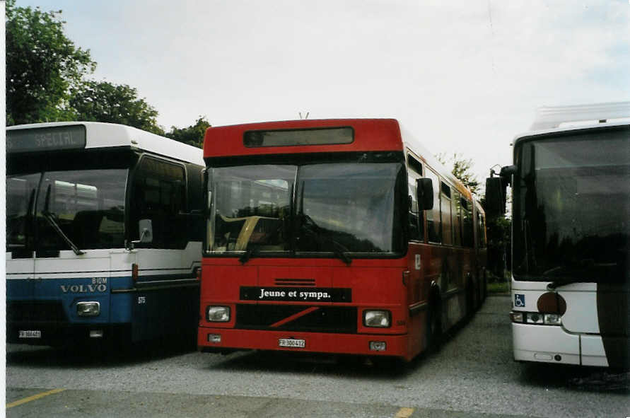 (087'637) - TPF Fribourg - Nr. 508/FR 300'412 - Volvo/Hess Gelenkduobus (ex TF Fribourg Nr. 108) am 26. Juli 2006 in Fribourg, Garage