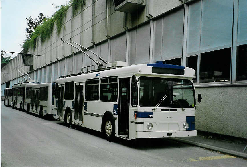 (087'717) - TL Lausanne - Nr. 749 - FBW/Hess Trolleybus am 26. Juli 2006 in Lausanne, Dpt Borde