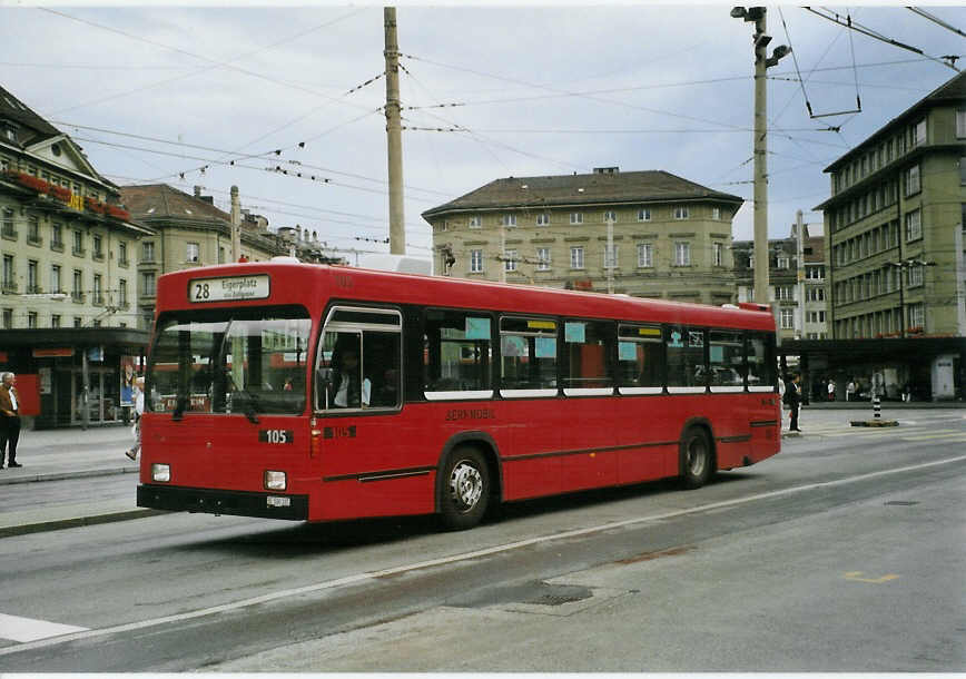 (088'913) - Bernmobil, Bern - Nr. 105/BE 500'105 - Volvo/R&J am 14. August 2006 beim Bahnhof Bern