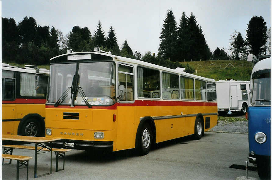 (089'128) - Baumann, Horgenberg - ZH 586'524 - Saurer/Tscher (ex P 24'226) am 19. August 2006 auf dem Gurnigelpass