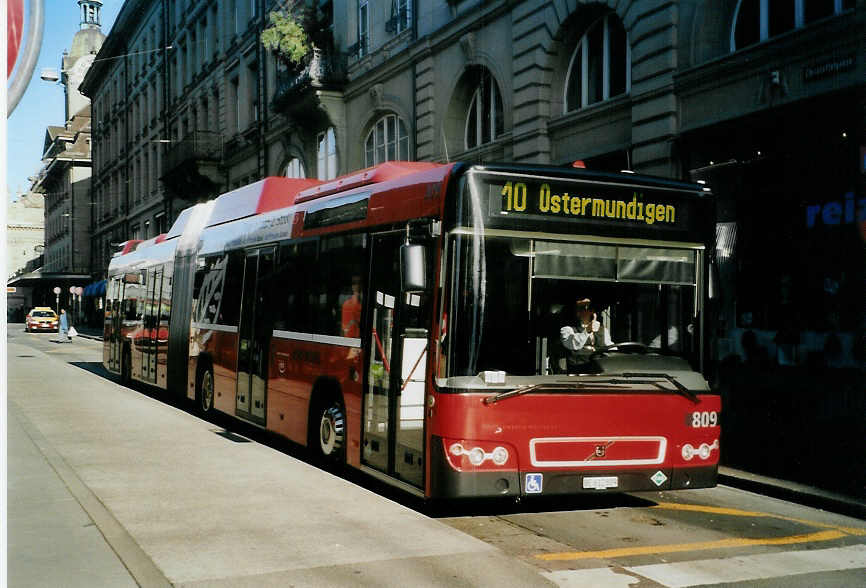 (091'609) - Bernmobil, Bern - Nr. 809/BE 612'809 - Volvo am 14. Januar 2007 beim Bahnhof Bern