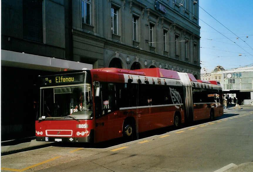 (091'610) - Bernmobil, Bern - Nr. 805/BE 612'805 - Volvo am 14. Januar 2007 beim Bahnhof Bern