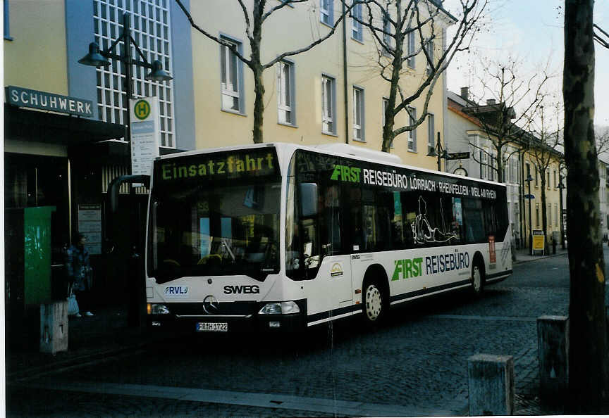 (091'826) - SWEG Lahr - FR-H 1722 - Mercedes am 3. Februar 2007 in Lrrach, Senserplatz