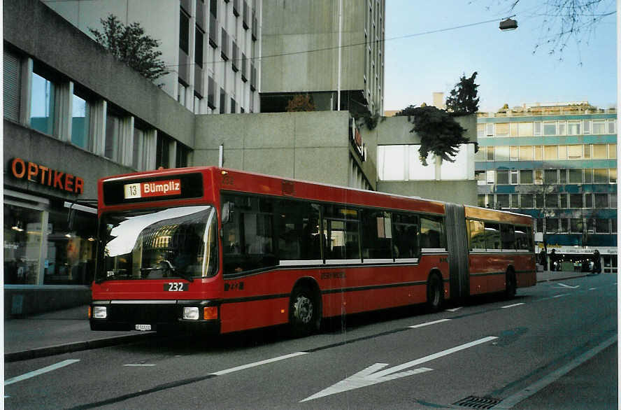 (092'218) - Bernmobil, Bern - Nr. 232/BE 513'232 - MAN am 19. Februar 2007 in Bern, City West