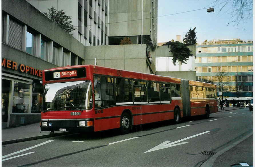 (092'302) - Bernmobil, Bern - Nr. 220/BE 513'220 - MAN am 20. Februar 2007 in Bern, City West