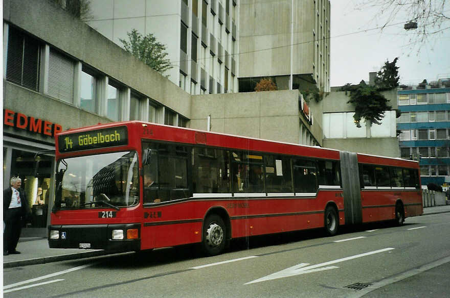 (092'336) - Bernmobil, Bern - Nr. 214/BE 513'214 - MAN am 27. Februar 2007 in Bern, City West