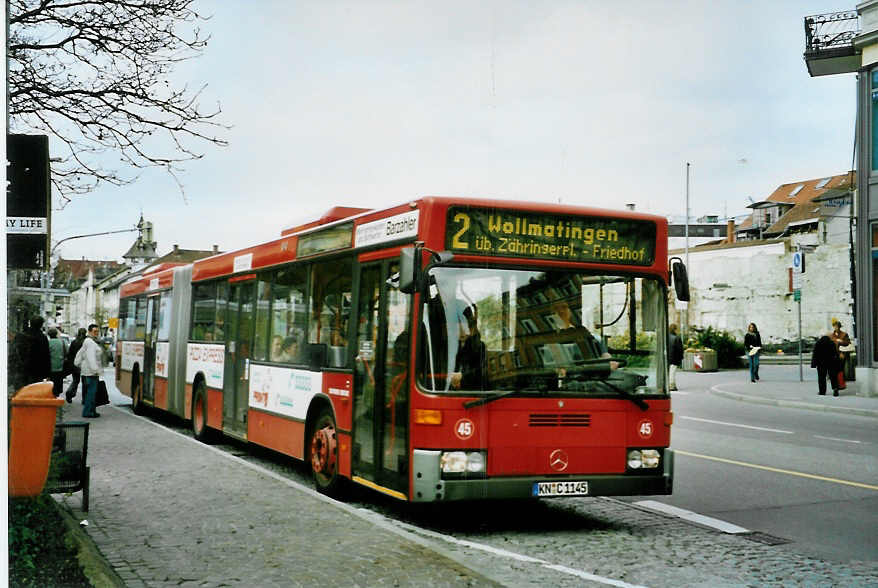 (093'512) - SWK Konstanz - Nr. 45/KN-C 1145 - Mercedes am 31. Mrz 2007 in Konstanz, Bodanplatz