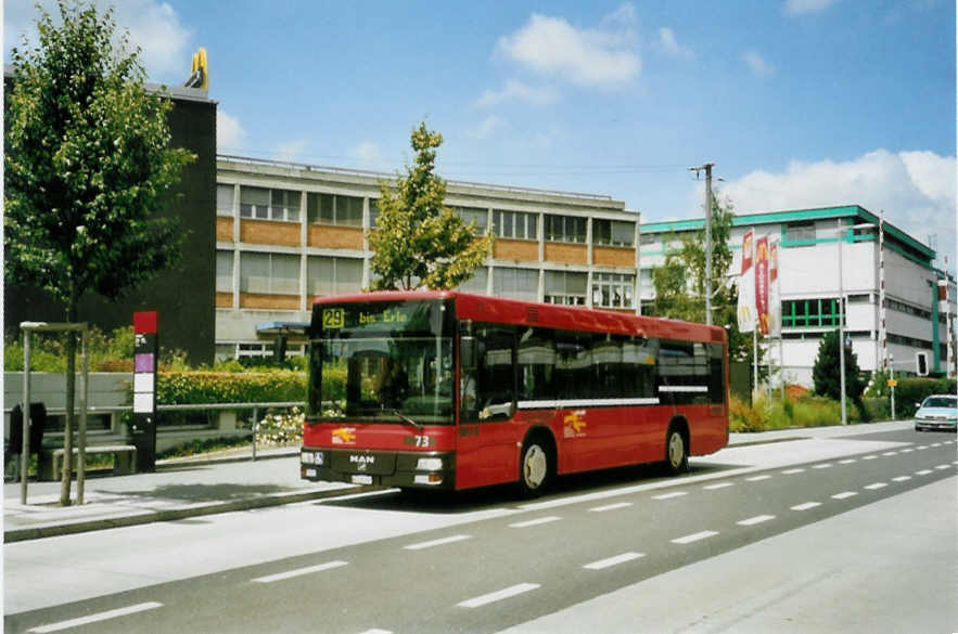 (095'413) - Peyer, Niederwangen - Nr. 73/BE 122'007 - MAN/Gppel am 8. Juni 2007 in Kniz, Brhlplatz