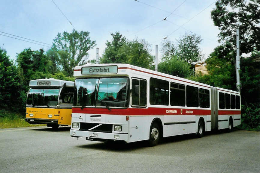 (096'510) - SB Schaffhausen - Nr. 9/SH 12'509 - Volvo/Hess (ex RVSH Schaffhausen Nr. 9; ex ASS Schleitheim Nr. 9; ex Nr. 19) am 21. Juli 2007 in Schaffhausen, Busdepot VBSH