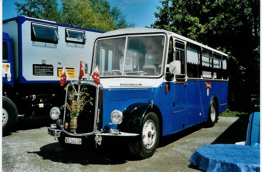(097'332) - Aus der Schweiz: Suter, Savise - VS 34'639 - Saurer/R&J (ex ATJ Vaulion; ex TPC Aigle; ex Bressoud, Torgon) am 18. August 2007 in Schaan, Wohnbustreffen