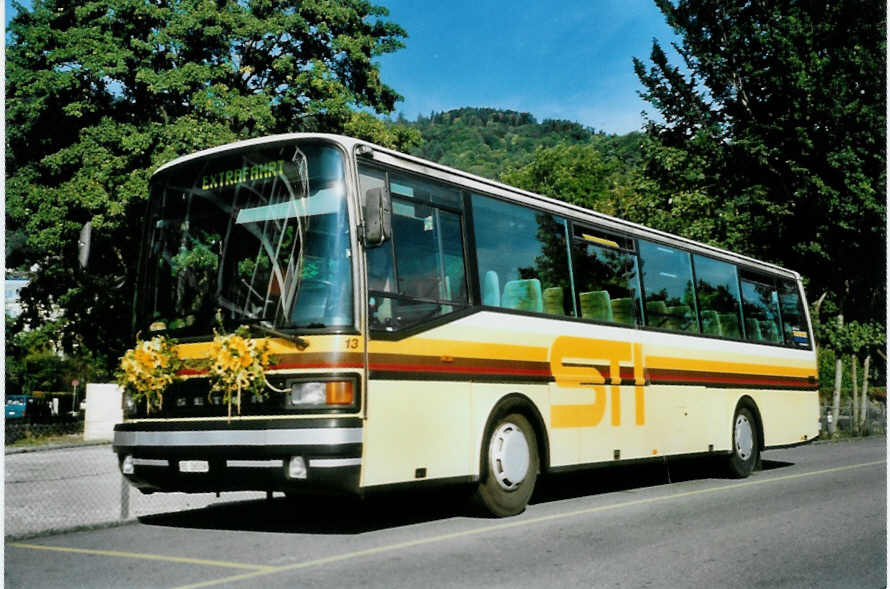 (098'413) - STI Thun - Nr. 13/BE 26'509 - Setra (ex AvH Heimenschwand Nr. 3; ex AGS Sigriswil Nr. 1) am 8. September 2007 bei der Schifflndte Thun