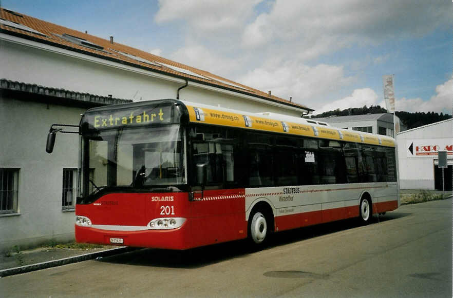 (098'708) - SW Winterthur - Nr. 201/ZH 719'201 - Solaris am 15. September 2007 in Winterthur, Briner