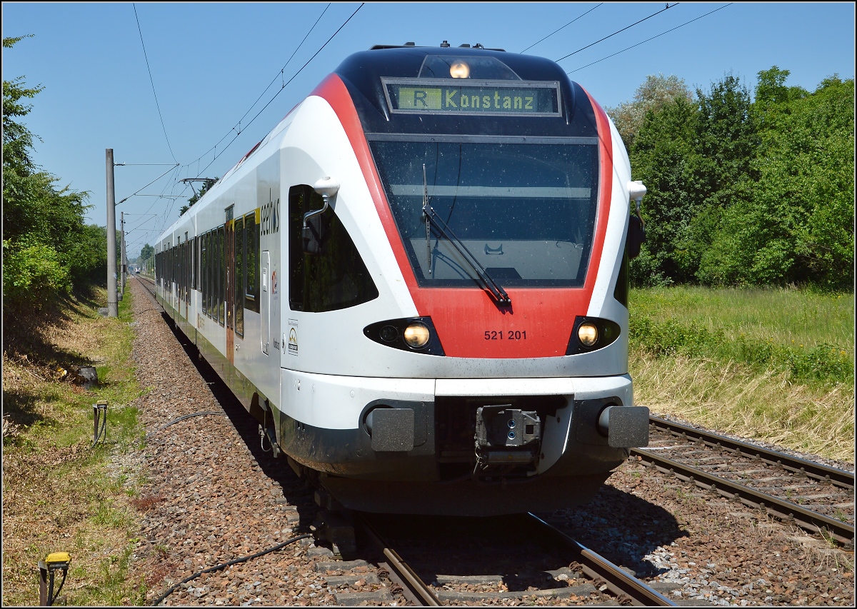 10 Jahre Seehas mit der SBB.

Ein Sommerbild am Haltepunkt Fürstenberg. Konstanz, Juni 2015.