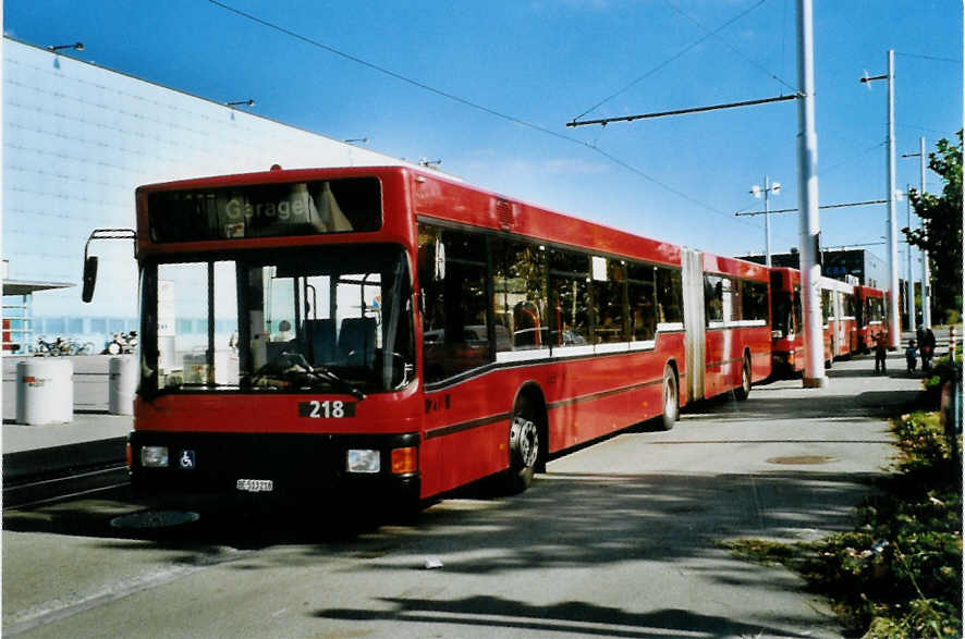 (100'204) - Bernmobil, Bern - Nr. 218/BE 513'218 - MAN am 7. Oktober 2007 in Bern, Guisanplatz