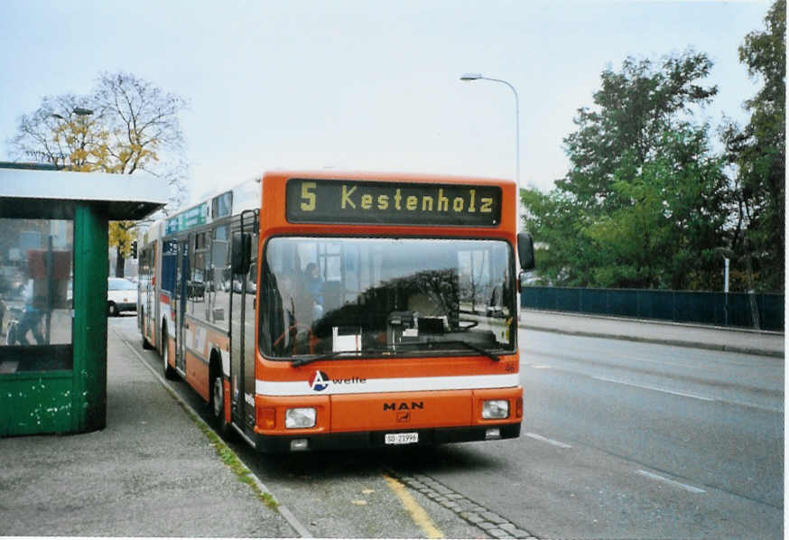 (100'727) - BOGG Wangen b.O. - Nr. 46/SO 21'996 - MAN (ex SOO Olten Nr. 46) am 3. November 2007 beim Bahnhof Olten