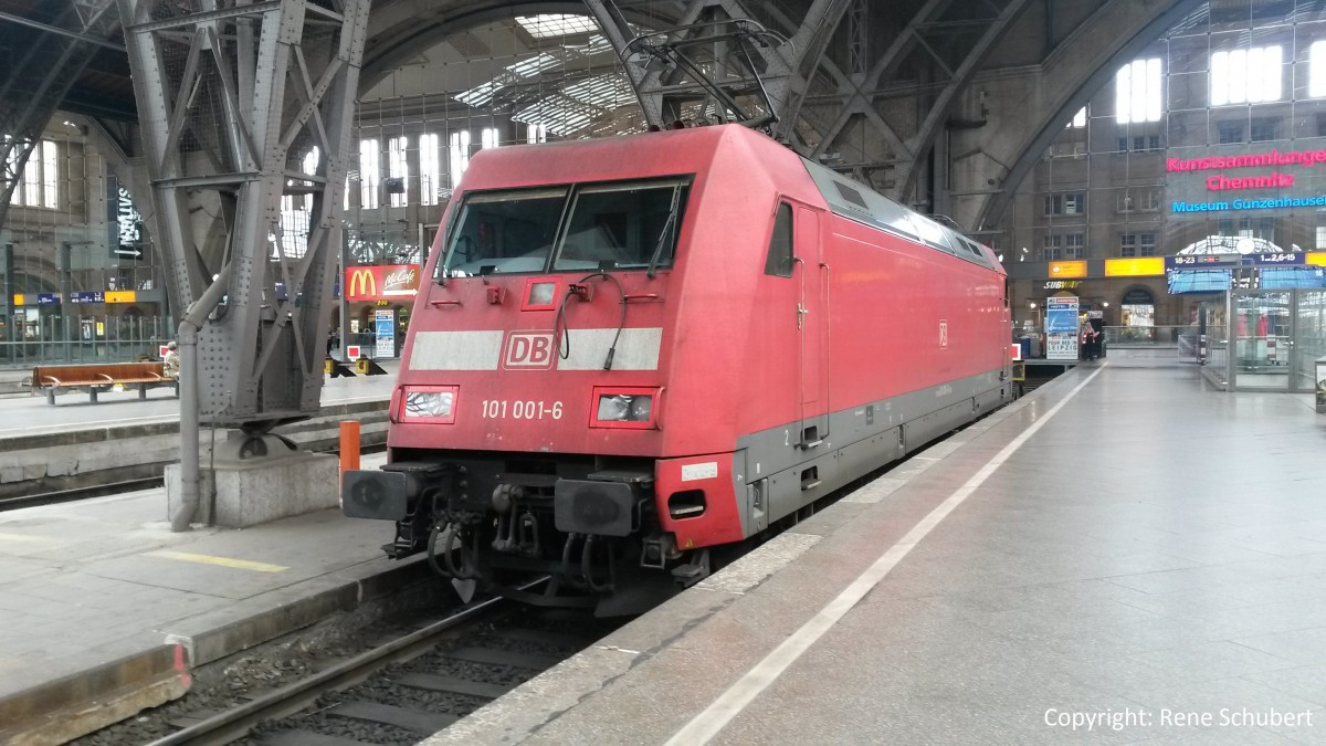 101 001 am 26.06.2014 im Hauptbahnhof Leipzig