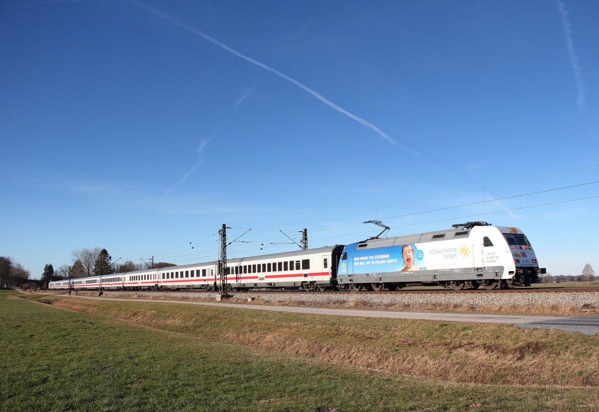 101 055-2  Schau ins Land Reisen  war am 28. Dezember 2015 bei bersee auf dem Weg nach Salzburg.