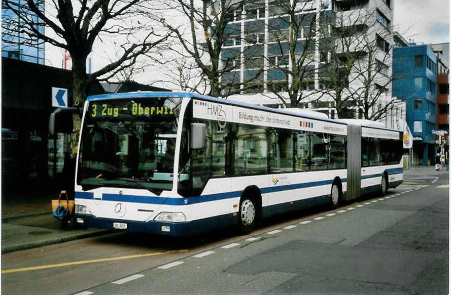 (101'330) - ZVB Zug - Nr. 17/ZG 3367 - Mercedes am 26. November 2007 in Zug, Metalli