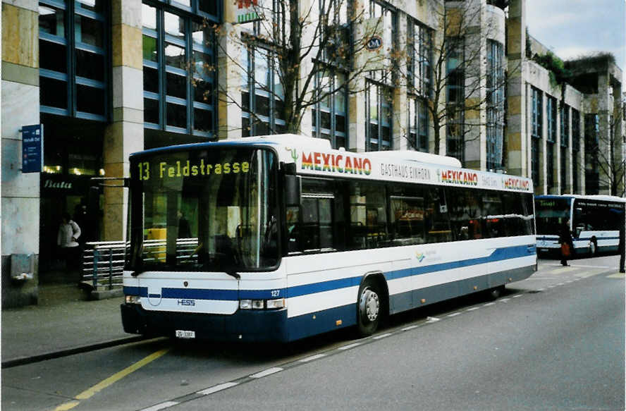 (101'406) - ZVB Zug - Nr. 127/ZG 3387 - Scania/Hess (ex Nr. 157) am 26. November 2007 in Zug, Metalli