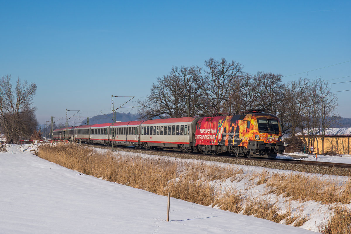 1016 048 der  Feuerwehr-Taurus  am 29. Januar 2017 bei Weisham.