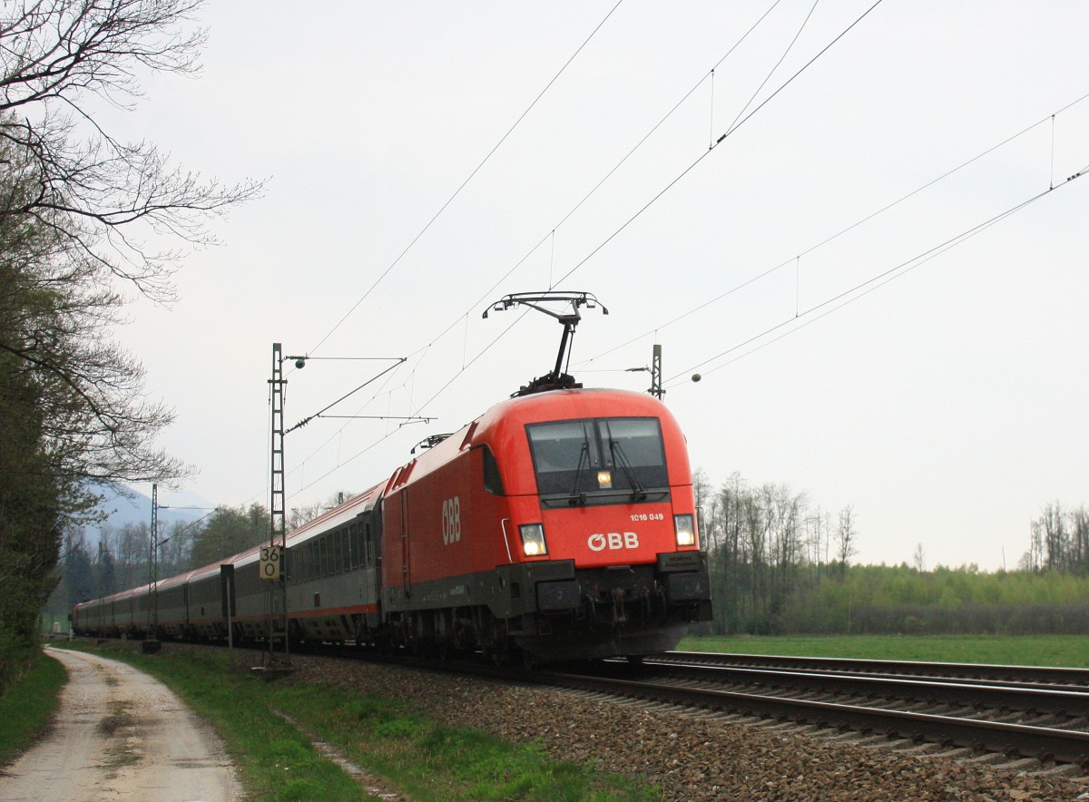 1016 049-7 am 13. April 2014 bei bersee am Chiemsee.