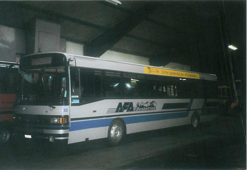 (101'721) - AFA Adelboden - Nr. 33/BE 26'974 - Setra (ex Nr. 15; ex TPYG Yverdon Nr. 5) am 9. Dezember 2007 im Autobahnhof Adelboden