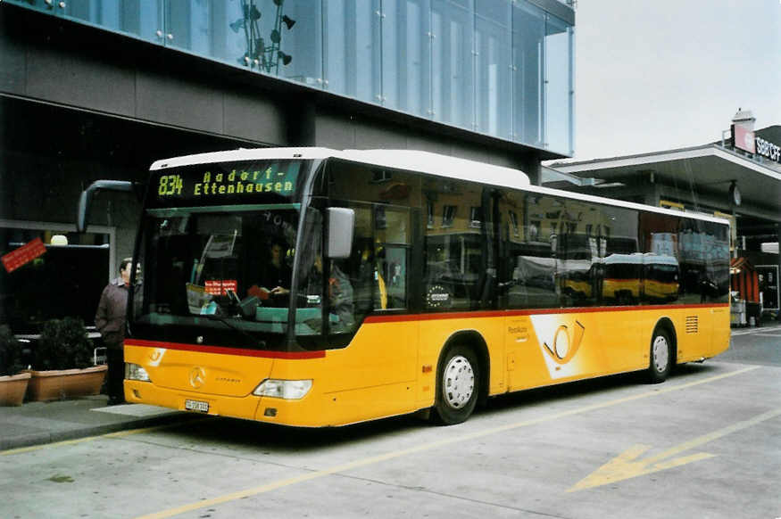 (102'319) - PostAuto Ostschweiz - Nr. 6/TG 158'101 - Mercedes am 23. Dezember 2007 beim Bahnhof Frauenfeld