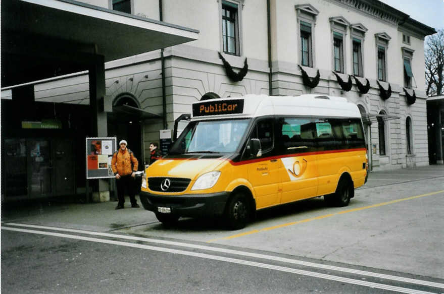 (102'321) - PostAuto Ostschweiz - Nr. 44/TG 158'104 - Mercedes am 23. Dezember 2007 beim Bahnhof Frauenfeld