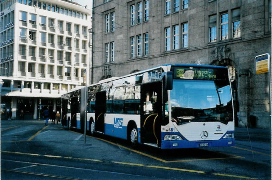 (102'535) - VBRF Regensdorf - Nr. 11/ZH 453'406 - Mercedes am 29. Dezember 2007 beim Bahnhof St. Gallen