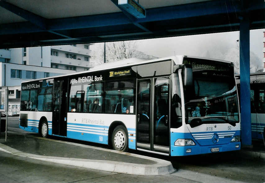 (102'619) - RTB Altsttten - Nr. 50/SG 150'869 - Mercedes am 29. Dezember 2007 beim Bahnhof Heerbrugg