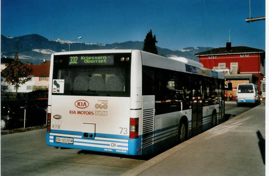 (102'626) - RTB Altsttten - Nr. 73/SG 145'201 - MAN am 29. Dezember 2007 beim Bahnhof Altsttten