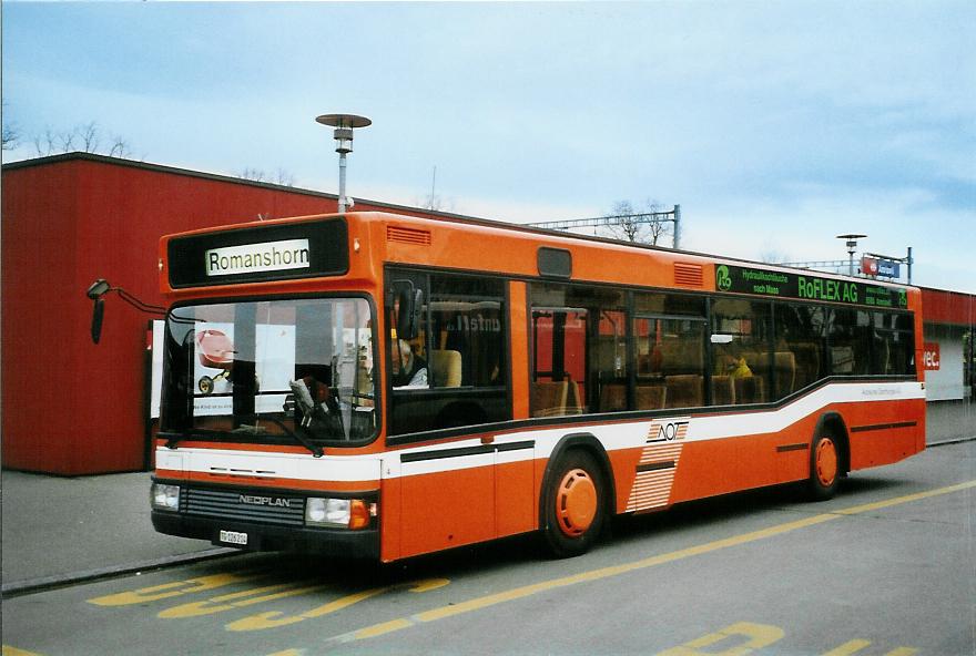 (104'126) - AOT Amriswil - Nr. 4/TG 126'214 - Neoplan am 4. Februar 2008 beim Bahnhof Amriswil