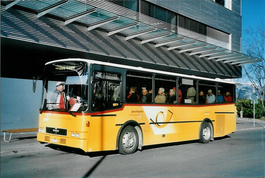 (104'405) - Gessinger, Bad Ragaz - SG 11'145 - MAN/Lauber am 19. Februar 2008 beim Bahnhof Landquart