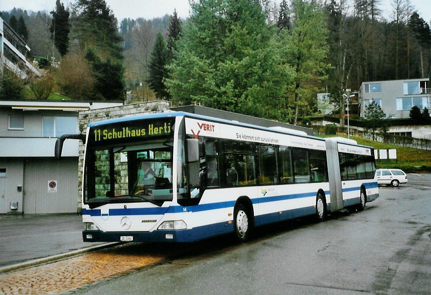 (106'107) - ZVB Zug - Nr. 14/ZG 3364 - Mercedes am 31. Mrz 2008 in Zug, Schnegg