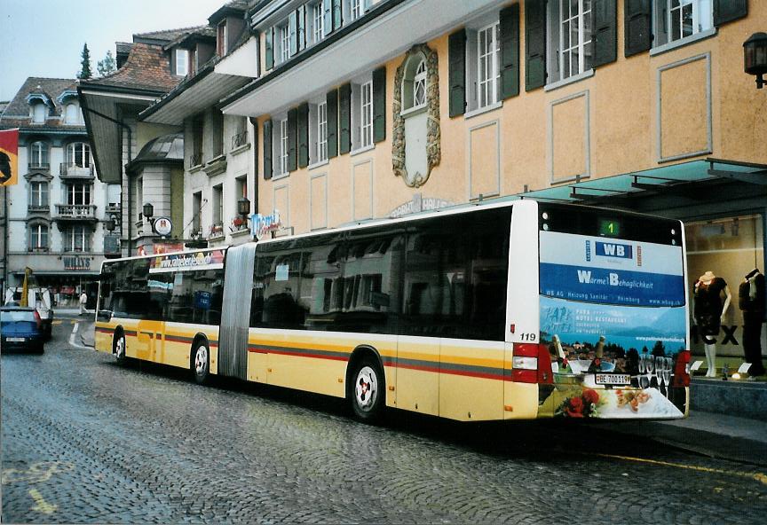 (107'931) - STI Thun - Nr. 119/BE 700'119 - MAN am 16. Juni 2008 in Thun, Marktgasse