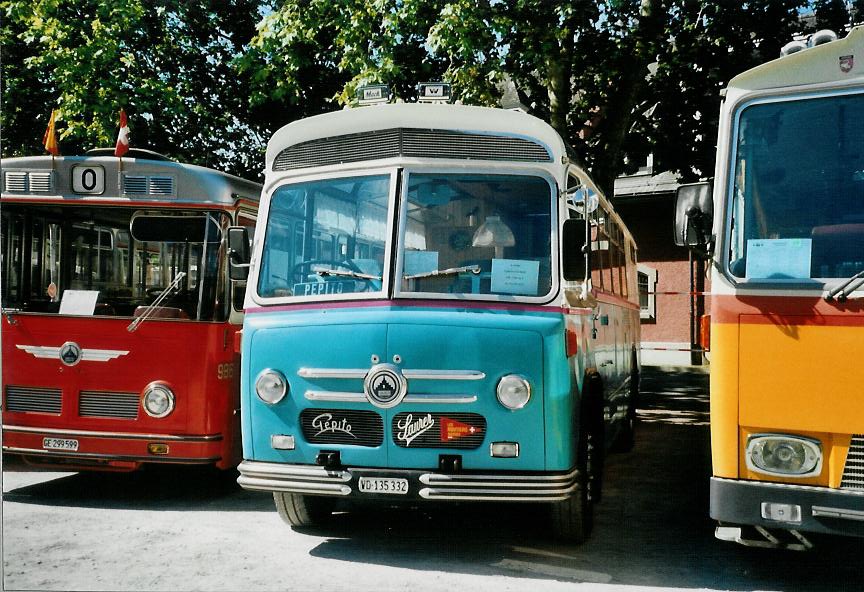 (108'101) - Pittet, Aigle - VD 135'332 - Saurer/Saurer (ex M+79'518; ex P 24'137) am 21. Juni 2008 in Aigle, Saurertreffen