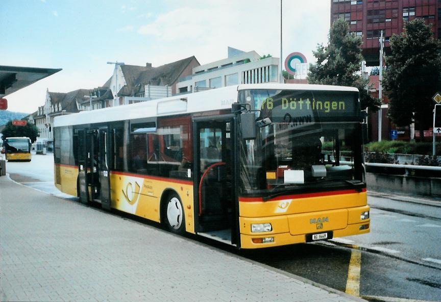 (109'603) - Staudacher, Mandach - AG 6449 - MAN am 20. Juli 2008 beim Bahnhof Brugg