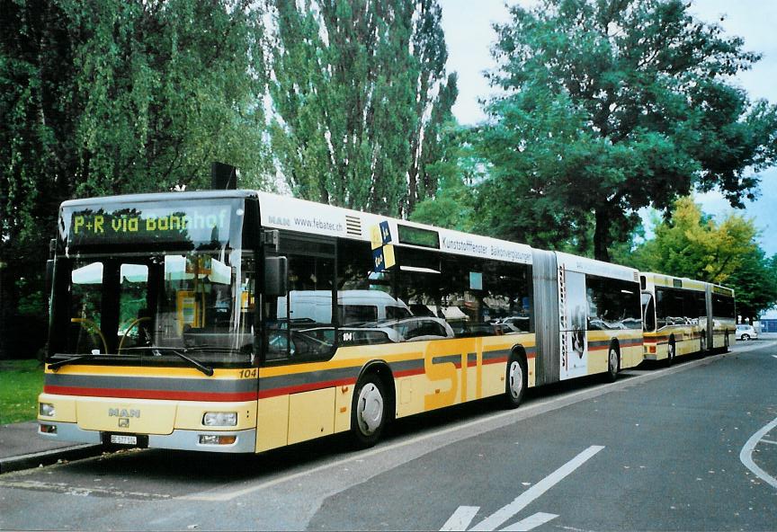 (109'808) - STI Thun - Nr. 104/BE 577'104 - MAN am 1. August 2008 in Thun, Lachen