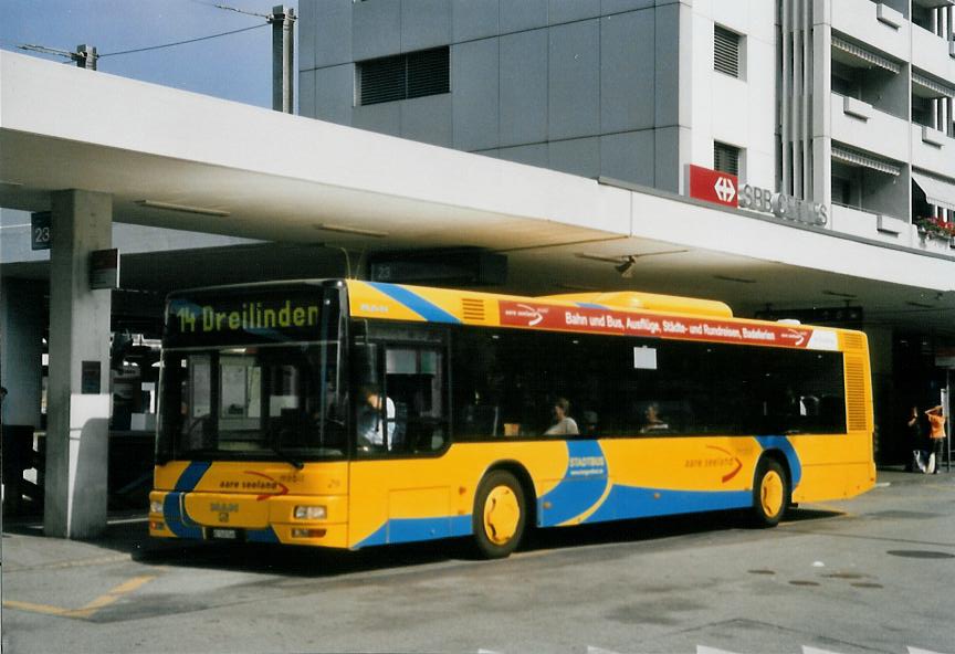 (110'526) - ASm Langenthal - Nr. 29/BE 545'548 - MAN am 30. August 2008 beim Bahnhof Langenthal