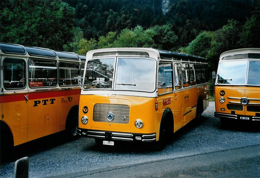 (111'113) - Streiff, Gelterkinden - AG 306'557 - Saurer/Gangloff (ex Oldie-Tours Zrisee, Wollerau; ex OTAG, Wald; ex Leibundgut, Obergoldbach; ex Krebs, Belpberg) am 27. September 2008 in Kiental, Tschingelsee