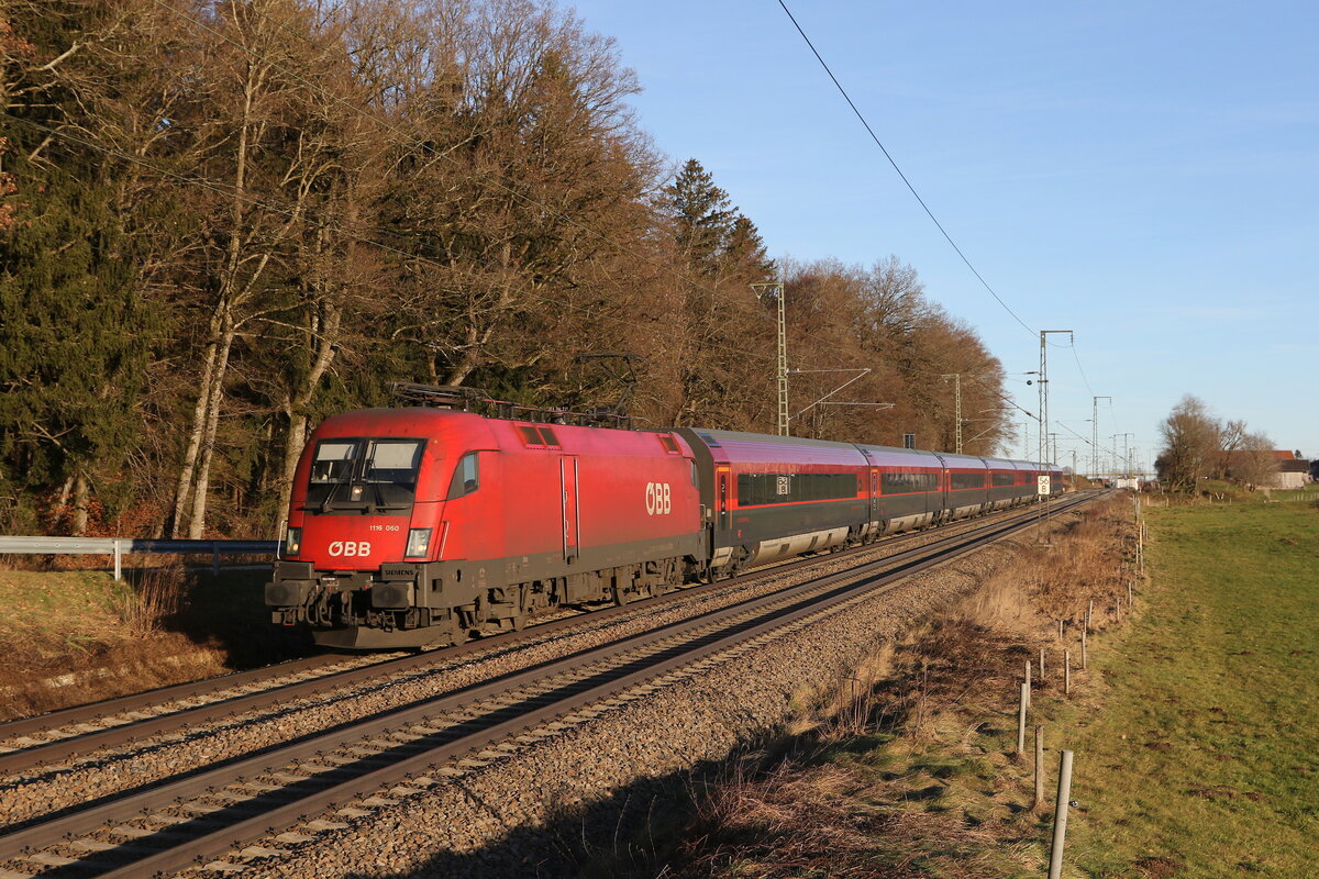 1116 050 am 6. Januar 2022 bei Hufschlag/Traunstein.