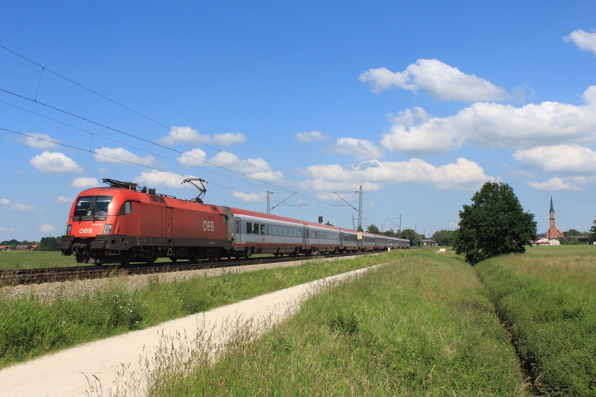 1116 070-4 aus Salzburg kommend am 16. Juni 2013 bei bersee am Chiemsee.