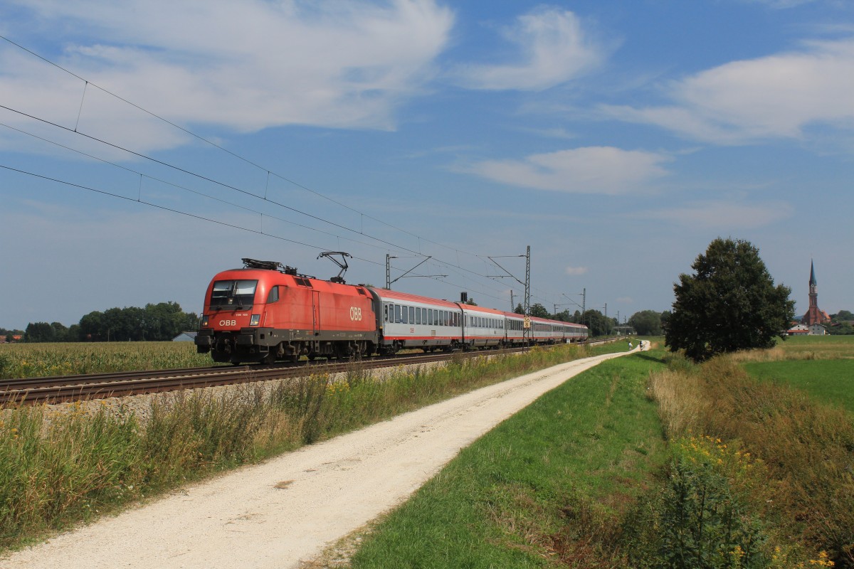 1116 105-8 am 24. August 2014 bei bersee am Chiemsee.