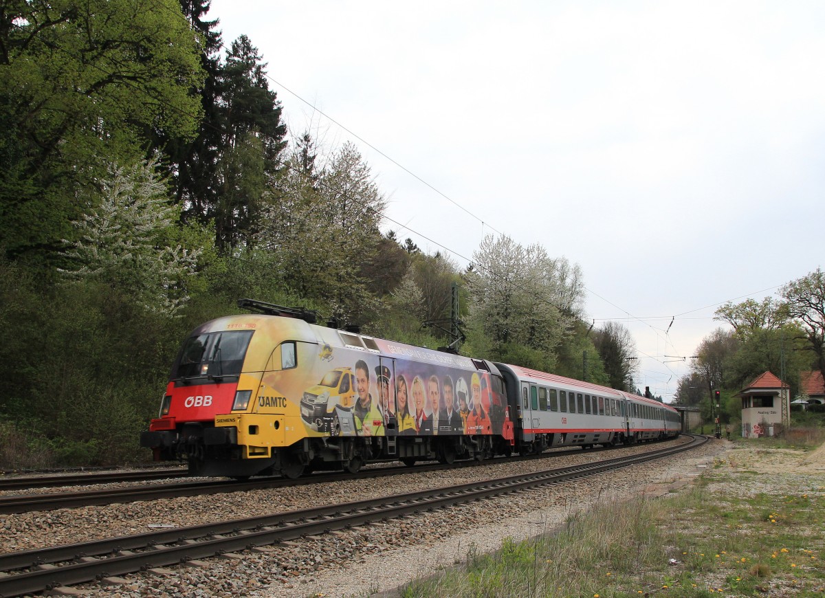 1116 153 kam kurze Zeit später wieder aus München zurück. Aufgenommen am 14. April 2014 in Assling.