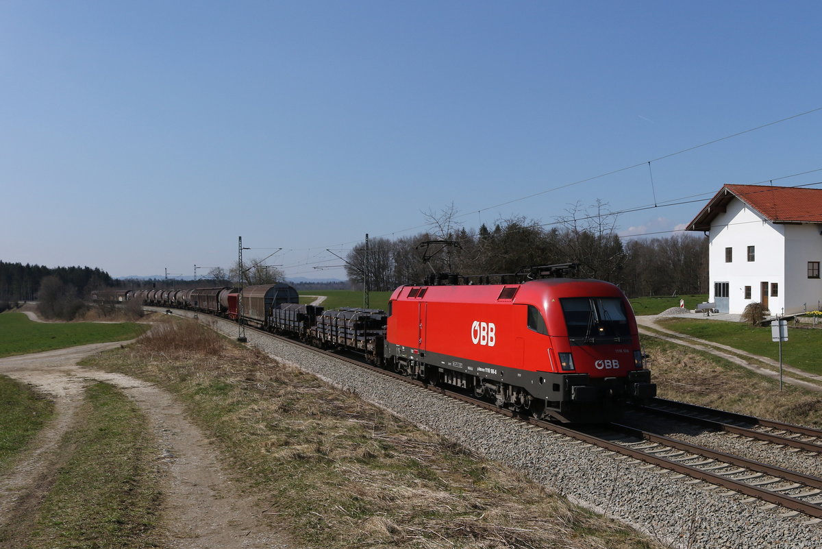 1116 186war am 18. Mrz 2020 bei Grabensttt mit einem  Mischer  in Richtung Salzburg unterwegs.