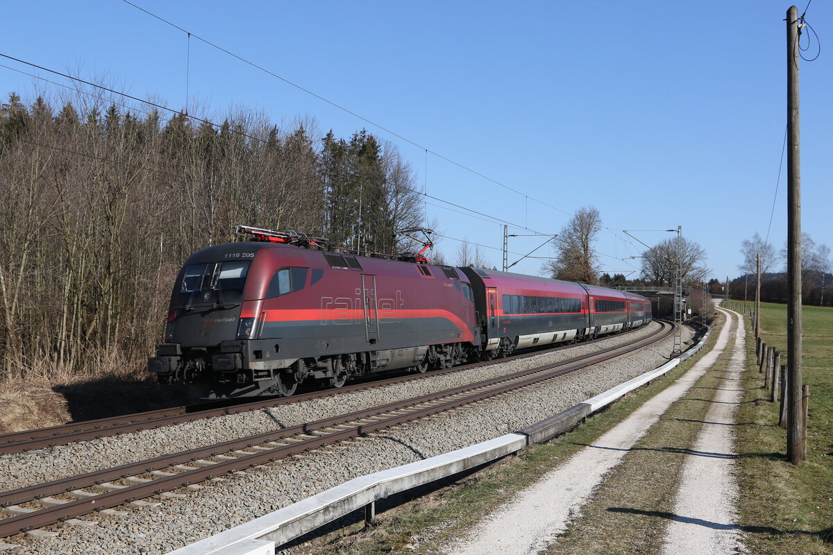 1116 205 am 9. Februar 2023 bei Sossau im Chiemgau.