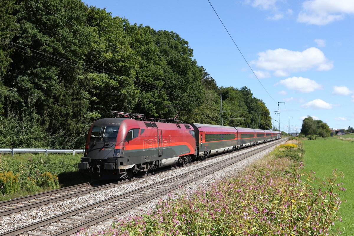 1116 214 aus Salzburg kommend am 6. September 2025 bei Hufschlag.