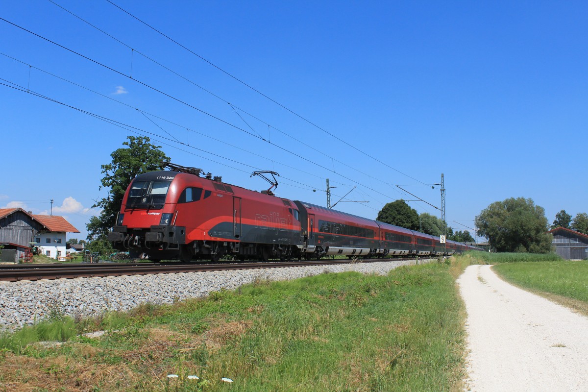 1116 229-6 aus Salzburg kommend am 23. Juli 2013 bei bersee.