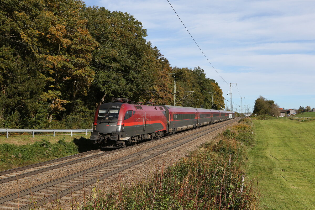 1116 2334 aus Salzburg kommend am 9. Oktober 2024 bei Hufschlag.