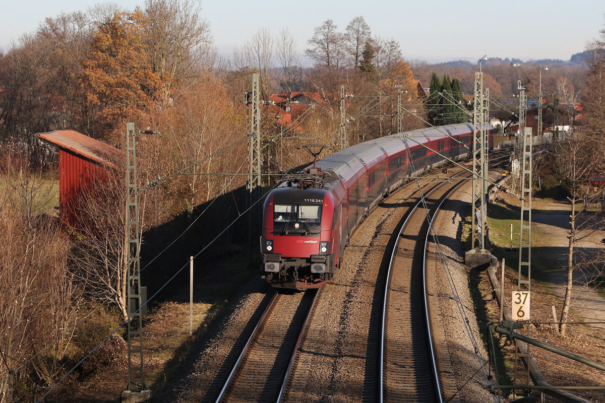 1116 241 bei der Ausfart aus bersee in Richtung Rosenheim.